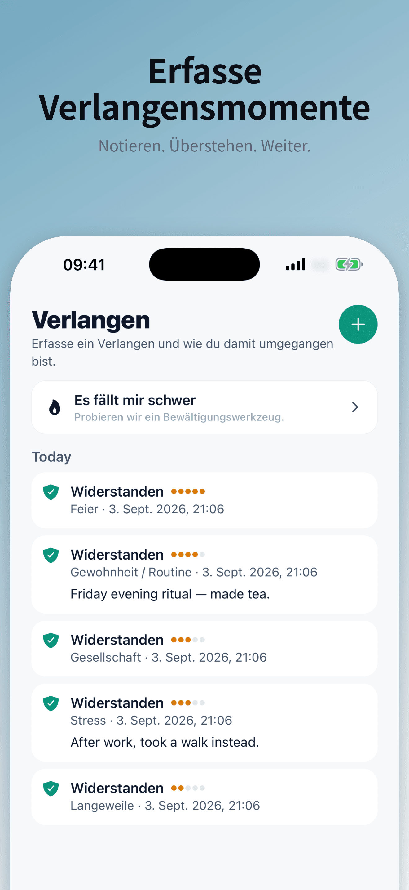 Überwinde das Verlangen